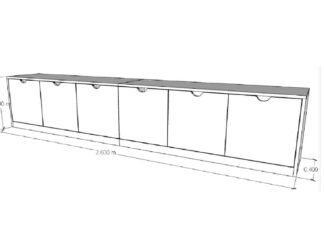Storage Bench with Closed Compartments