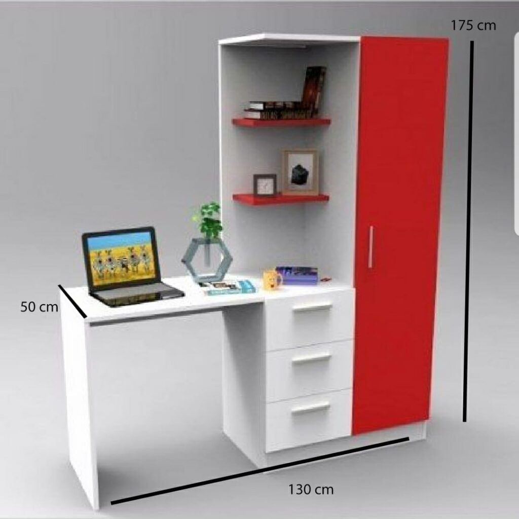 Study Desk with Wardrobe & Shelves