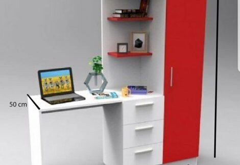 Study Desk with Wardrobe & Shelves