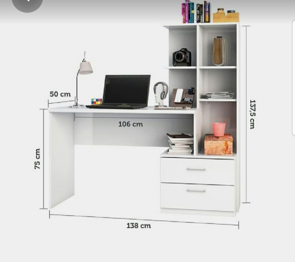 Study Desk with Side Storage