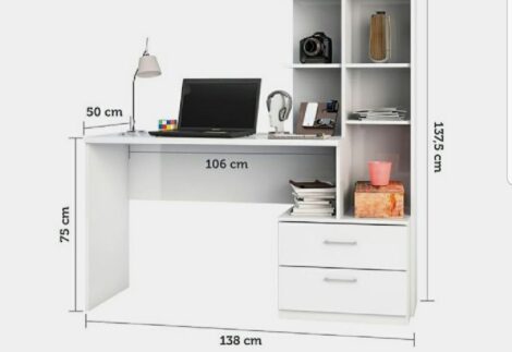 Study Desk with Side Storage