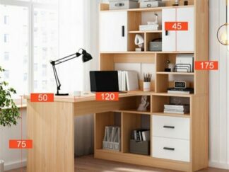 L-Shaped Desk with Multi-Storage