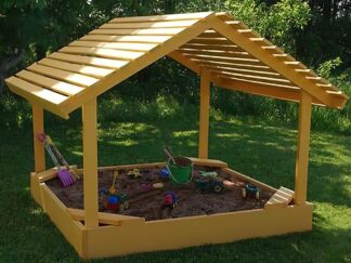 Covered Wooden Sandbox