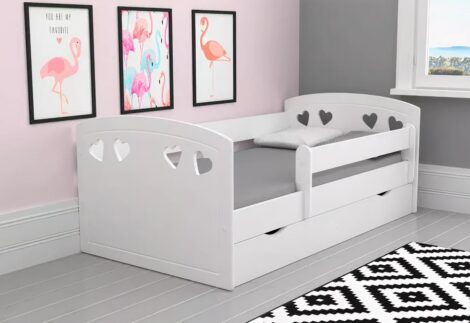 Kids Bed with 4 Heart Heads