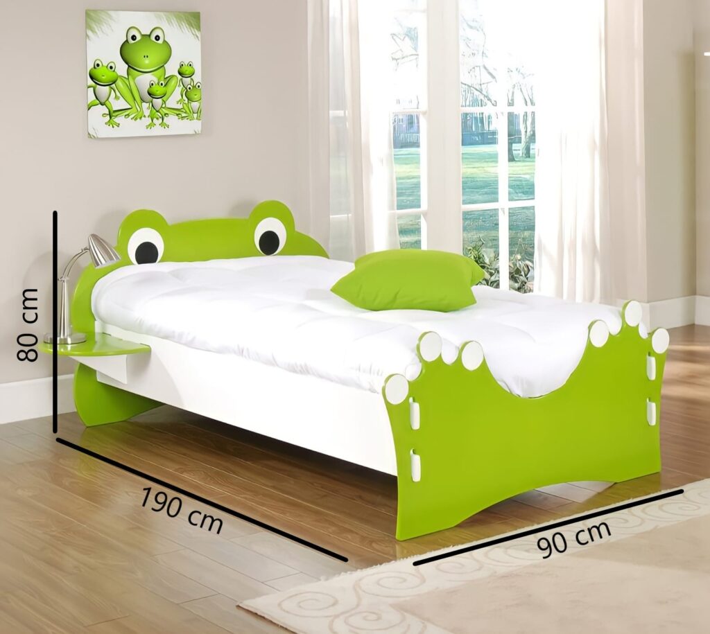Frog-Shaped Kids Bed