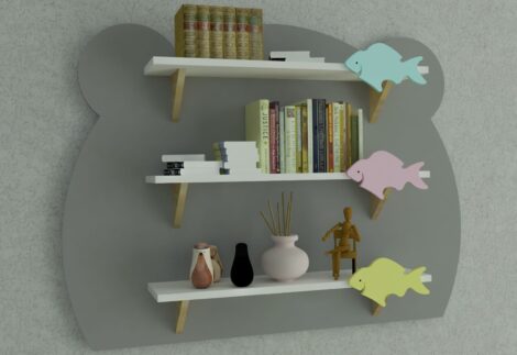 Bear & Fish Wall Shelves