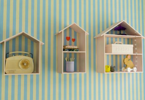 Hanging House Wall Shelves