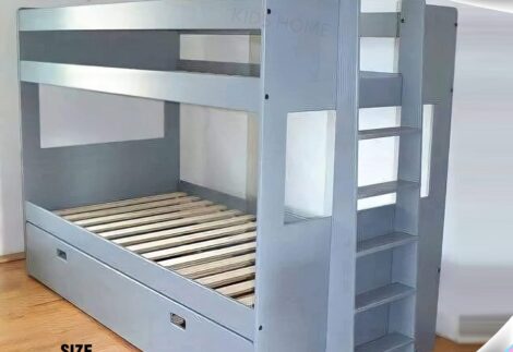 Bunk bed with side ladder and large storage drawer