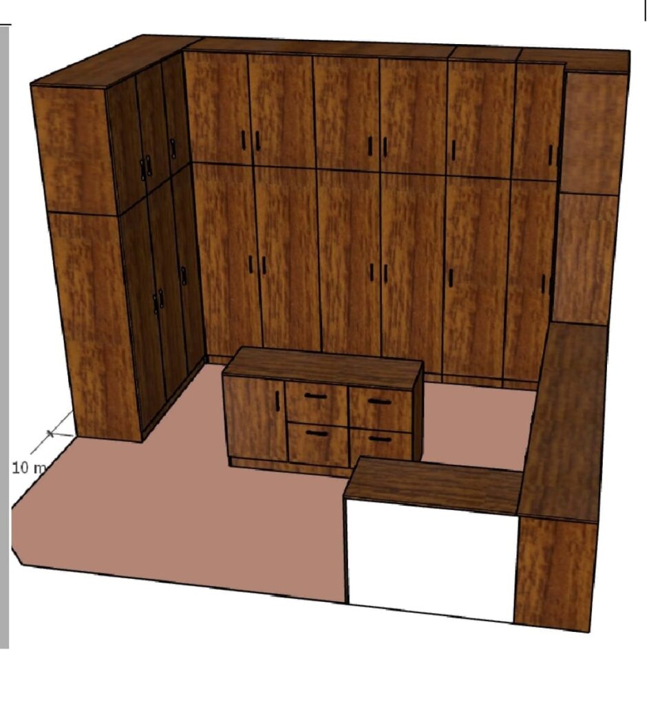 Corner Walk-in Closet
