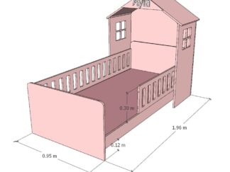 HOUSE BED WITH REMOVABLE BARRIERS