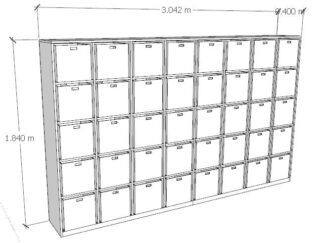 Multi-Purpose Shelving Unit – 40 Compartments