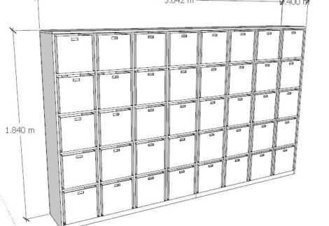 Multi-Purpose Shelving Unit – 40 Compartments