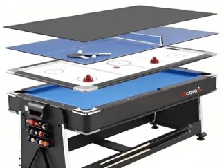 SCOREX 4 in 1 Games- billiard table & air hockey table & tennis table & dinning