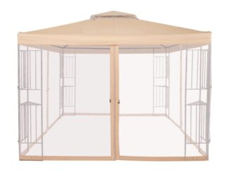 Outdoor Furniture full covered Party Tent Canopy Pavillion Patio Shelter with Mesh Curtain Sidewalls Garden Outdoor,  3.0 x 3.0 m, height from 2meter to 280cm