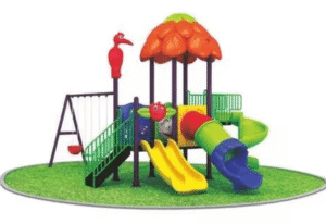 Outdoor Playground Toy with 3 Swings & 4 Slides – Spacious & Safe Kids Playset – Size 600x400x340 cm