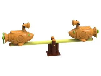 Outdoor Playground Spring Seesaw – 2 Seaters – For Kids – Size: 200×50×90 cm
