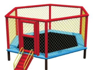 Trampoline 10 ft – Safe Bouncing Fun with Ladder & Enclosure – Size: 250×250×200 cm