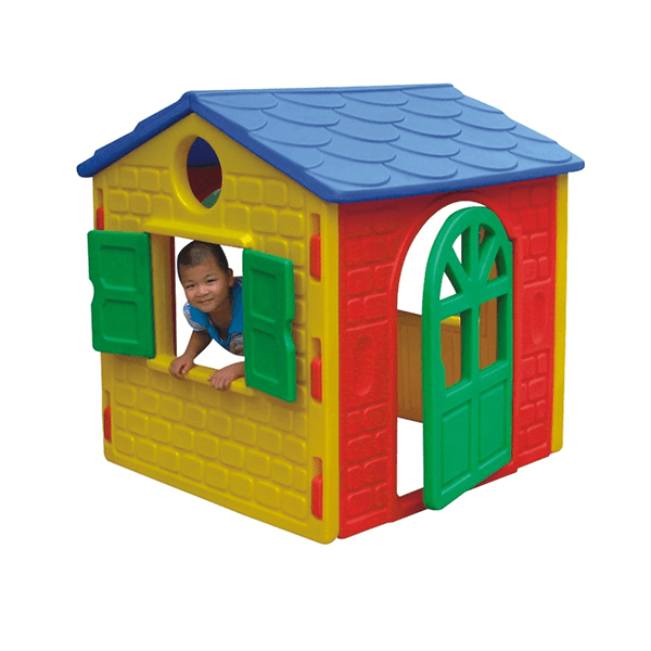 Kids Playhouse with Bell – Indoor Plastic Toy – Pink – Size: 114×110×122 cm