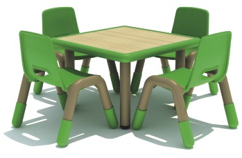 Adjestable Indoor and outdoor Kindergarten children Square Shape wooden table For School/home/training Class/classroom/student/dormitory for living room, bedroom. Size; 60x60x45-55cm