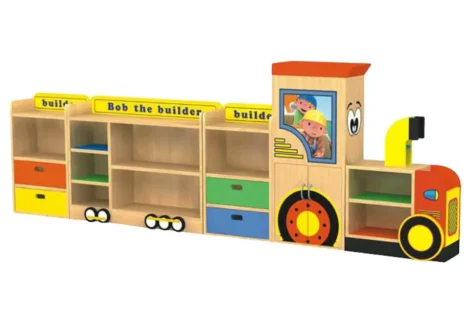 Wooden toys organizer storage shelf for nursery. Size; 380x30x120 cm