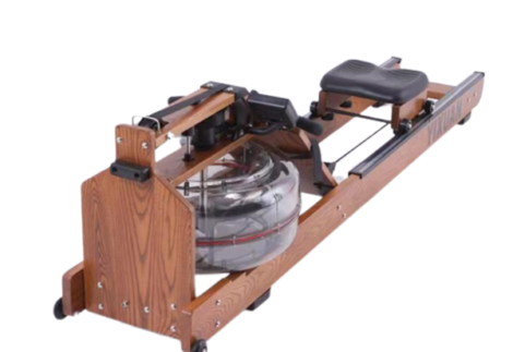 PowerUp Heavy Water Resistance Rowing Machine Wooden 
With LCD Meter