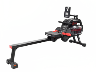 Water Rowing Machine Smooth & Quiet with Bluetooth, Black-Red
