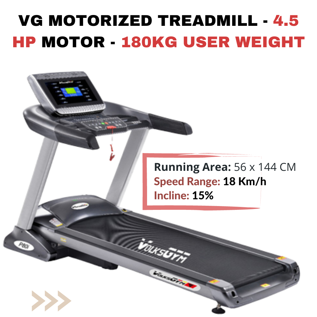 VG Motorized Treadmill 4.5 HP with USB - MP3 - Image 2