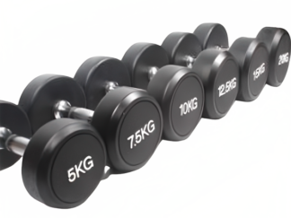 APEX Round  White Words Rubber Coated Dumbbell 2.5, 7.5, 10, 12.5, 17.5, 20, 22.5, 25, 30, 35, 40, 45, 50KG x2
