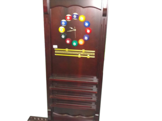 TA SPORT LUXURY Wall Cue Rack With Clock-10 Cues-