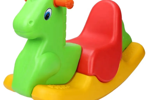 Kids Plastic Rocker – Indoor & Outdoor Ride-On Toy – Size: 84×30×46 cm