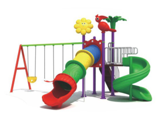 Outdoor Kids Playground with 2 Slides & 3 Swings – Perfect for Active Play & Social Interaction –  Size 545x525x295 cm
cm