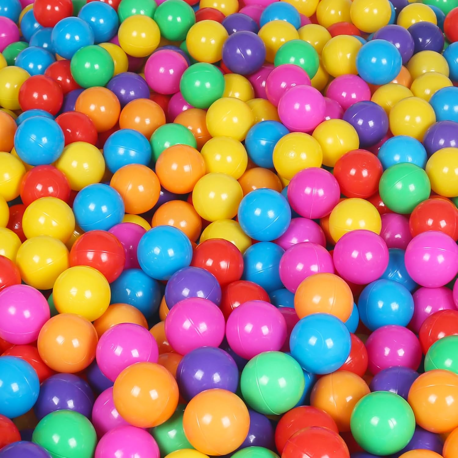 500 Pieces Each Pack of Soft and Colorful Plastic Ocean Balls, Ideal to fill Indoor and Outdoor Playpen, Ball Pits and Playhouse for Babies, Toddlers and Kids ( Item Diameter:5.5cm)