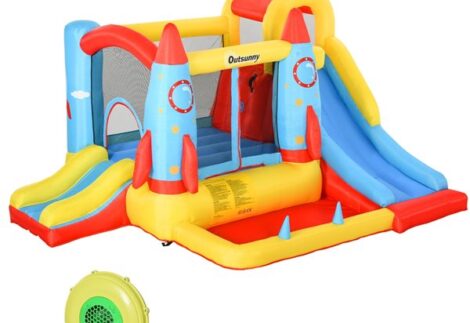Compact Outdoor & Indoor Bouncy Castle - Inflatable Playground - Size: 3.4×3.3×1.85 m