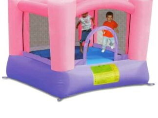 Small Outdoor & Indoor Bouncy Castle - Inflatable Playground  - Size: 2.4×2.4×1.8 m