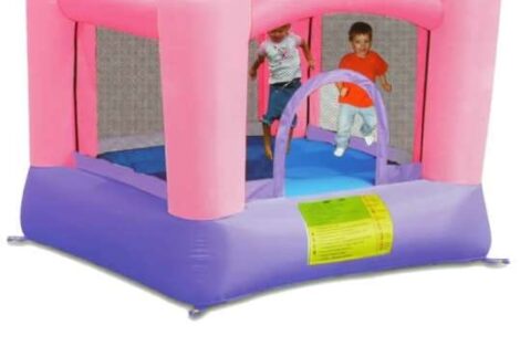 Small Outdoor & Indoor Bouncy Castle - Inflatable Playground - Size: 2.4×2.4×1.8 m