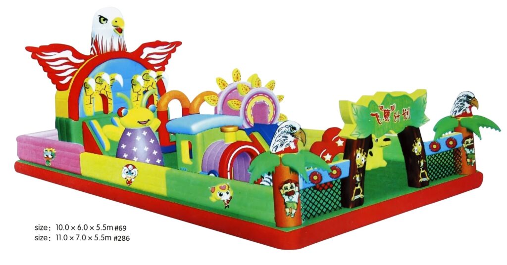 Extra Large Outdoor & Indoor Bouncy Castle - Inflatable Playground  - Size: 10×6×5.5 m