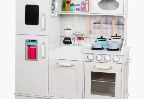 Wooden Kitchen (White) - 94×30×102 cm