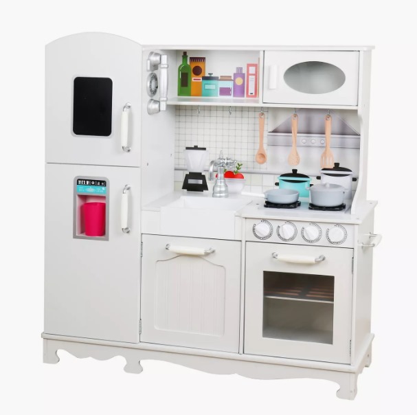 Wooden Kitchen (White) - 94×30×102 cm
