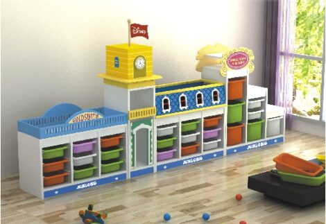 Wooden Cabinet multi toys with drawer. Size ;331x40x127cm