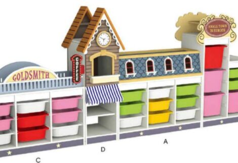 Wooden Cabinet multi toys with drawer. Size ;331x40x127cm