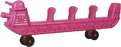 Mini Pink Ride-On Train for Kids – Plastic Toy Vehicle with Wheels – Size: 198×33×58 cm