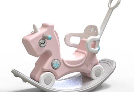 3-in-1 Baby Rocking Horse – Push Ride-On, Rocker & Seat – Thickened Plastic – For Ages 1–6 Years