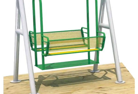 Outdoor Playground Metal Family Swing – Size: 210×130×250 cm