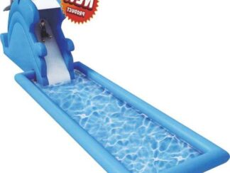 Bouncy Castle Swimming Pool with Slide - Pool: 10×5×0.55 m, Slide: 8×3×4.2 m