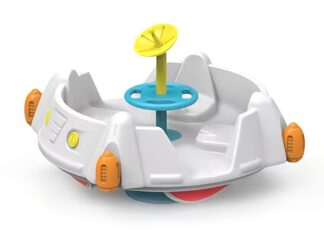 Indoor & Outdoor Merry-Go-Round Ride with 4 Seaters – Rotary Toy – Size: 175×175×90 cm