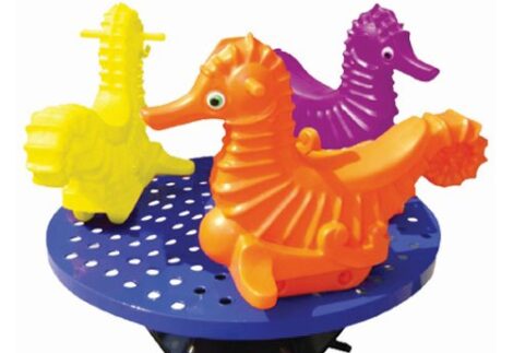 Indoor & Outdoor Merry-Go-Round Ride with 3 Seaters – Rotary Toy – Size: 130×100 cm