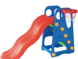 Indoor Slide with Basketball Hoop – Size: 48x90x123 cm