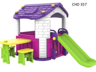 Indoor & Outdoor Playhouse for Kids – Plastic Toy House – Size: 193×108×119 cm