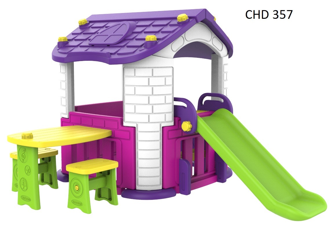 Indoor & Outdoor Playhouse for Kids – Plastic Toy House – Size: 193×108×119 cm