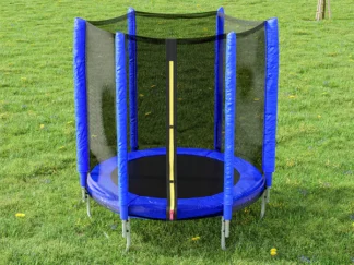 Indoor and outdoor round 5 feet trampoline with safety net.